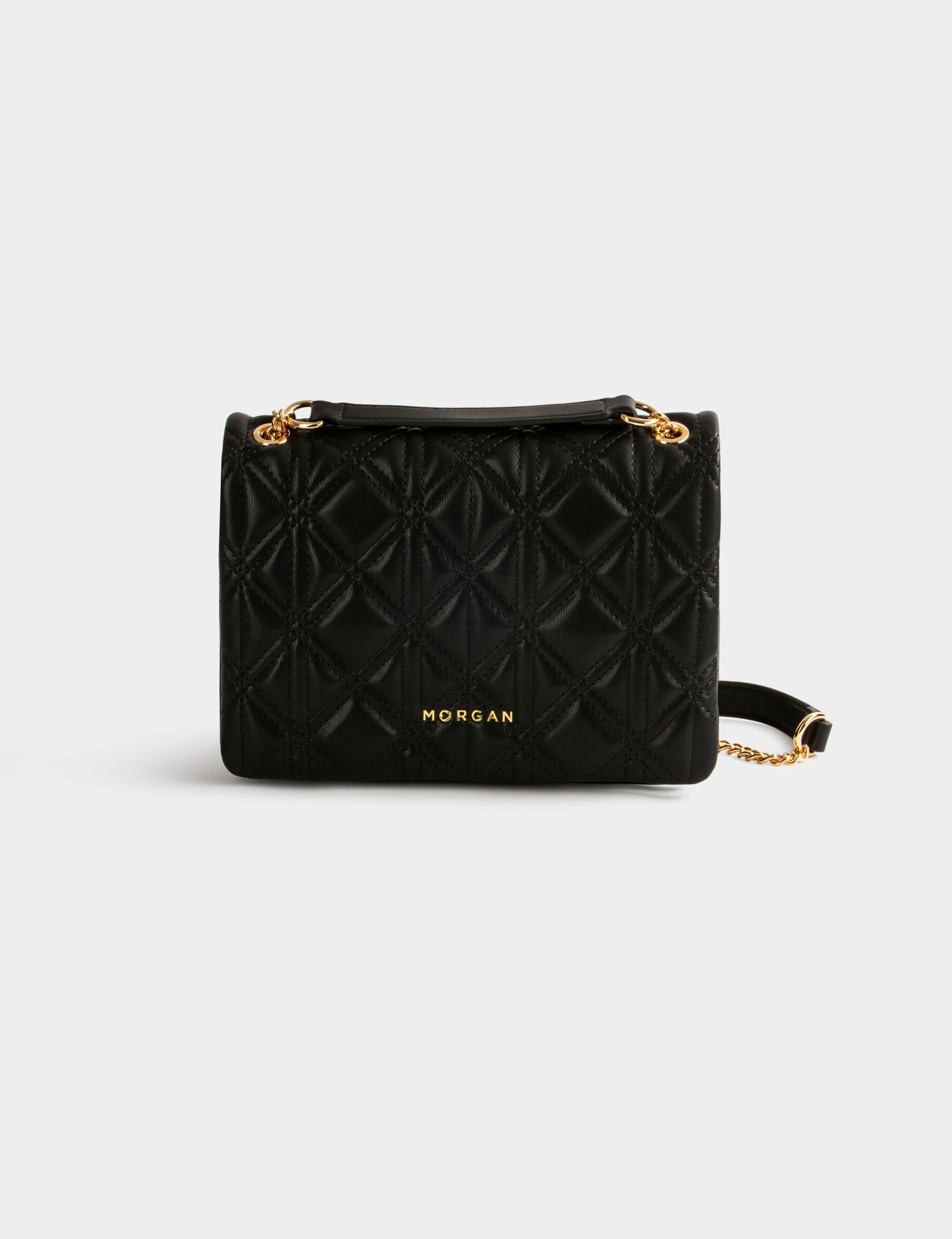 Sac pochette matelassé noir femme