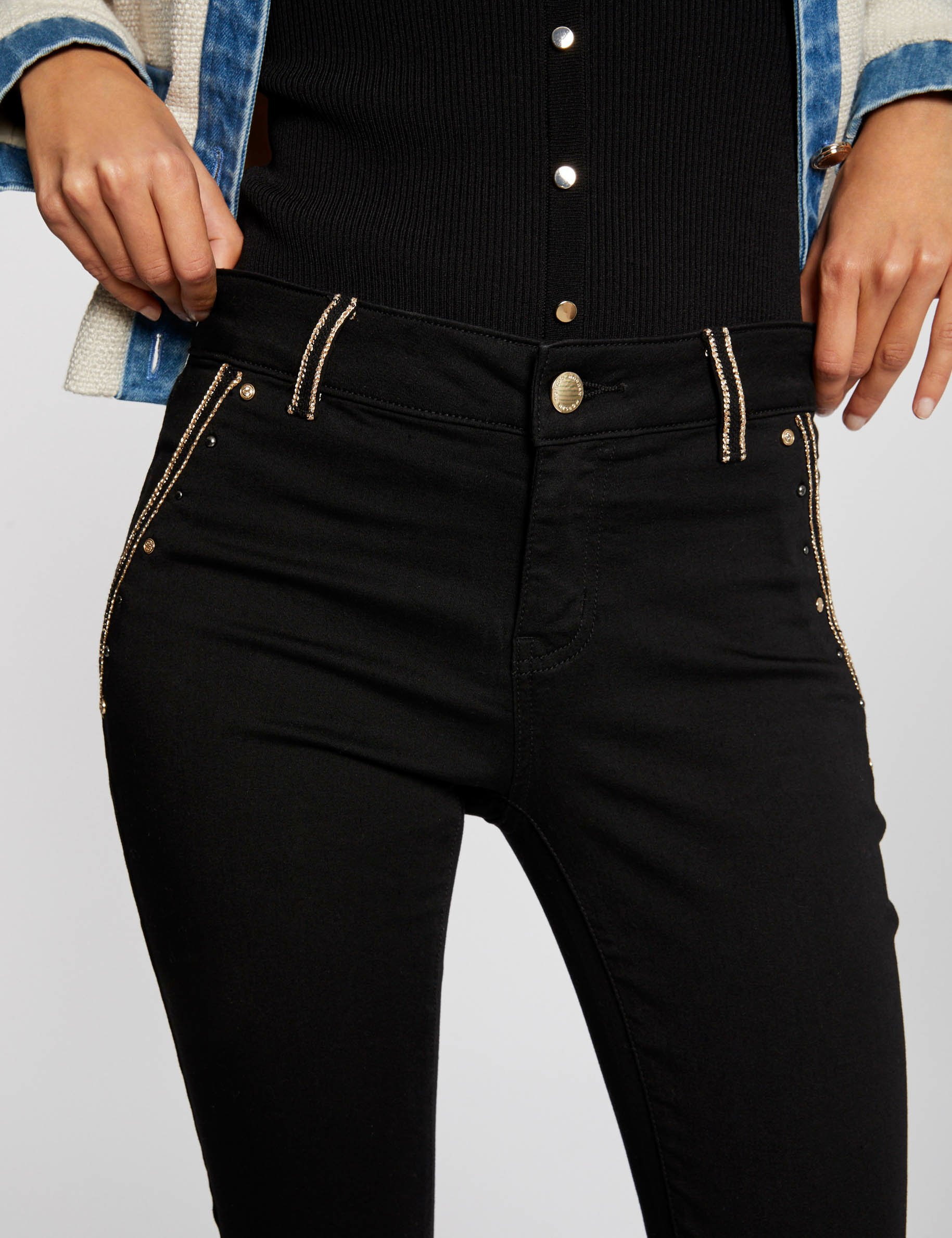 Jean skinny noir femme hot sale