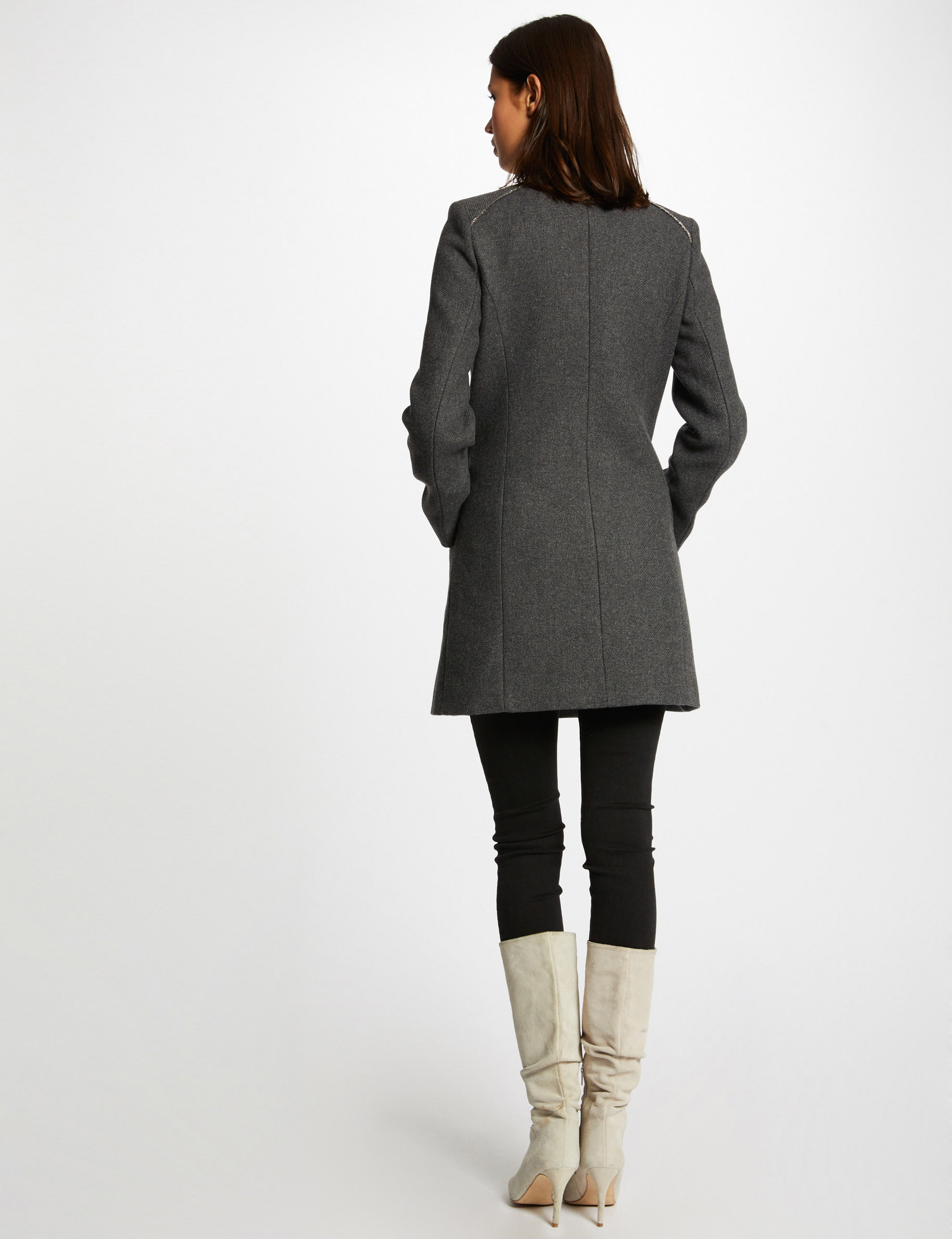 Manteau cintré gris sale