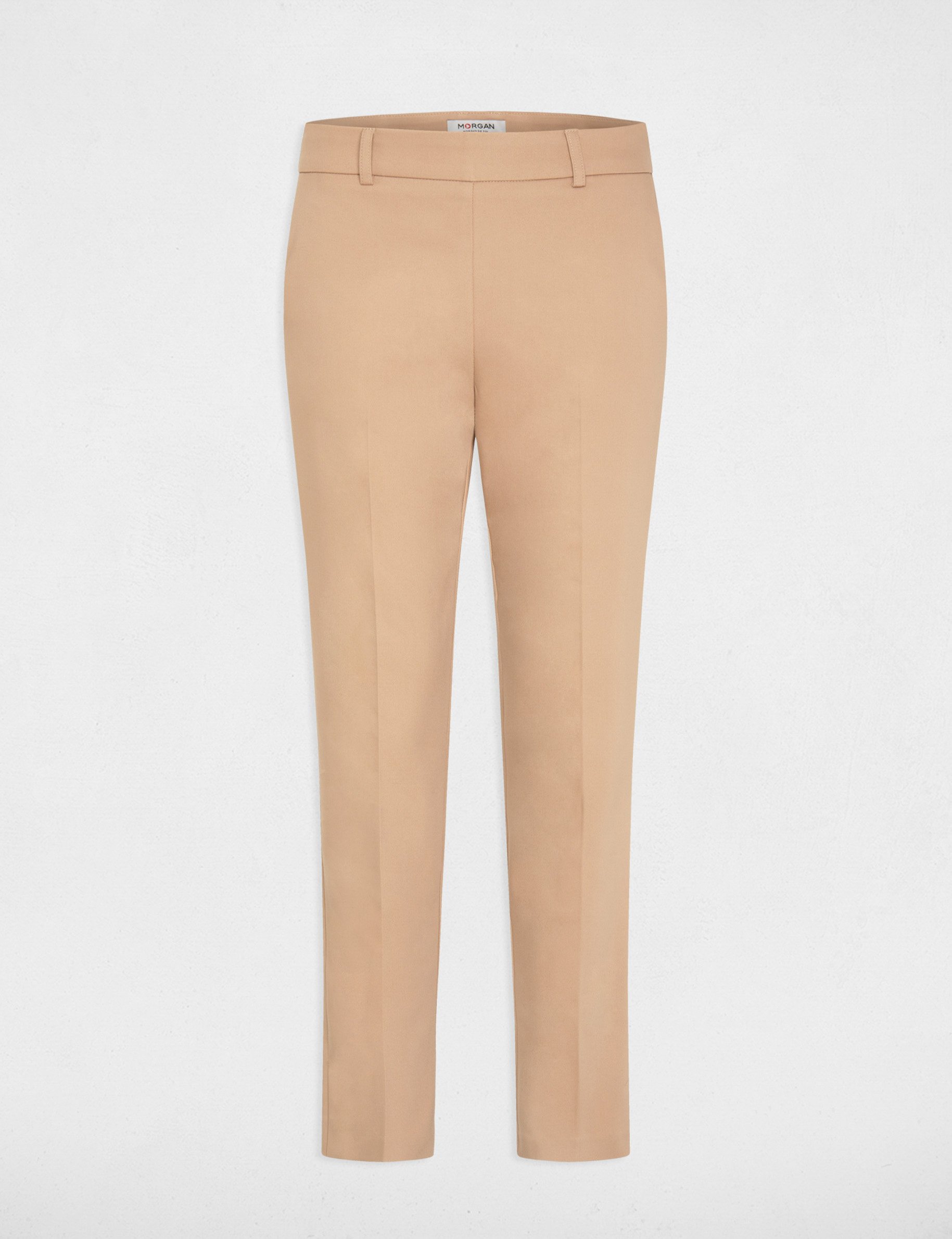 Pantalon cigarette femme discount beige