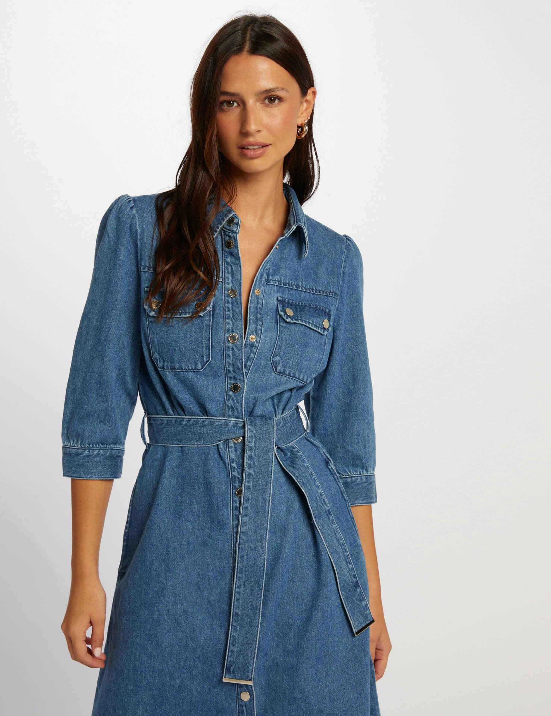 Chemise jean robe best sale