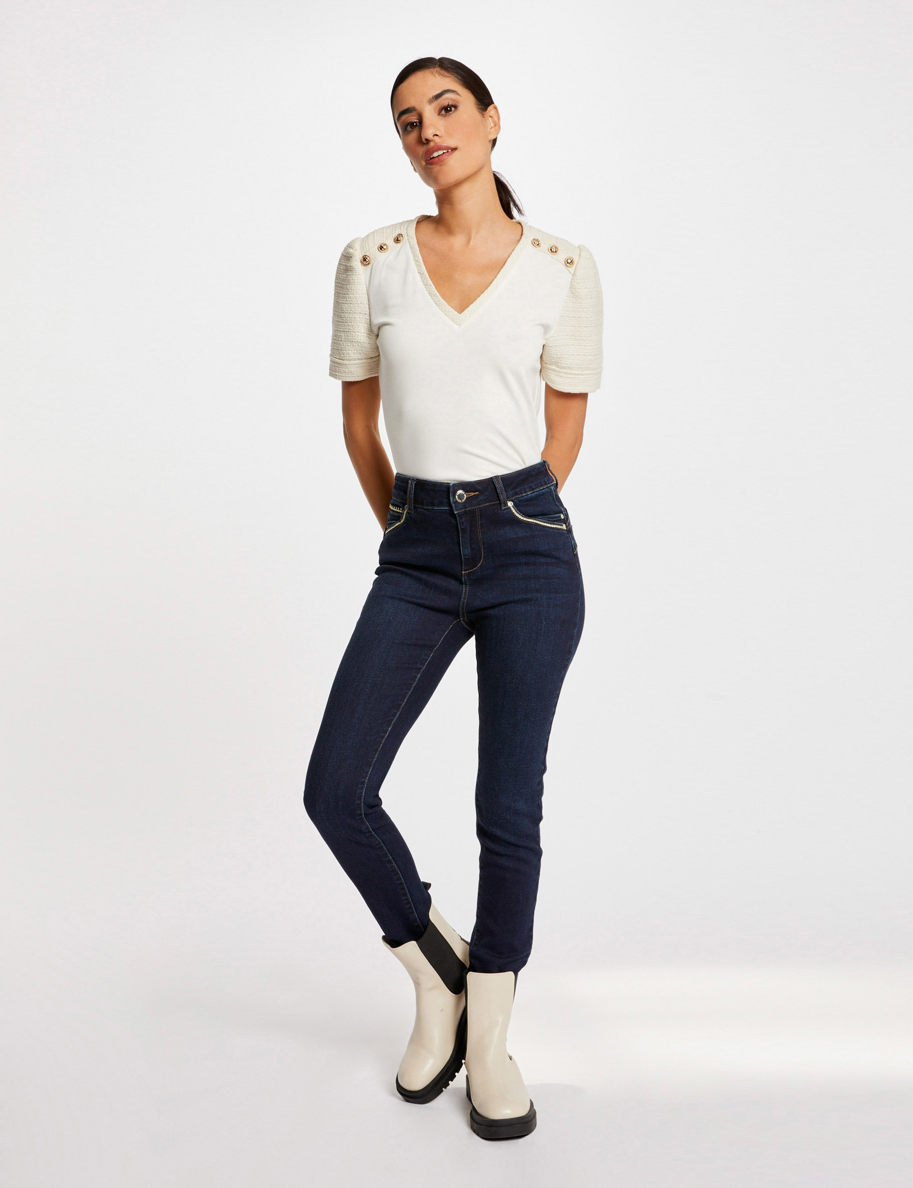 Jean slim brut online femme